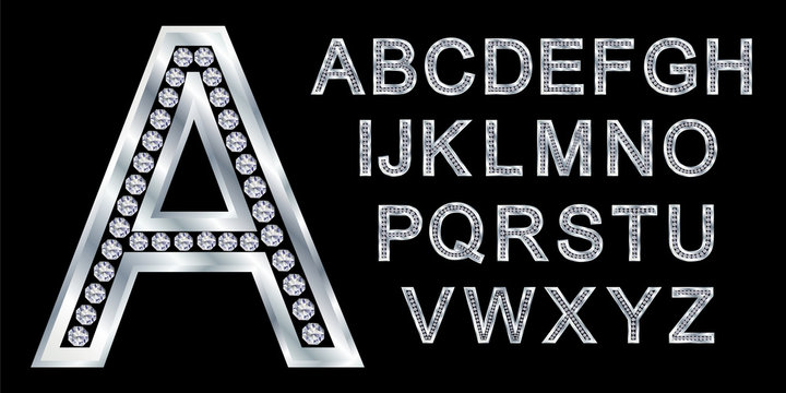 diamond alphabet font