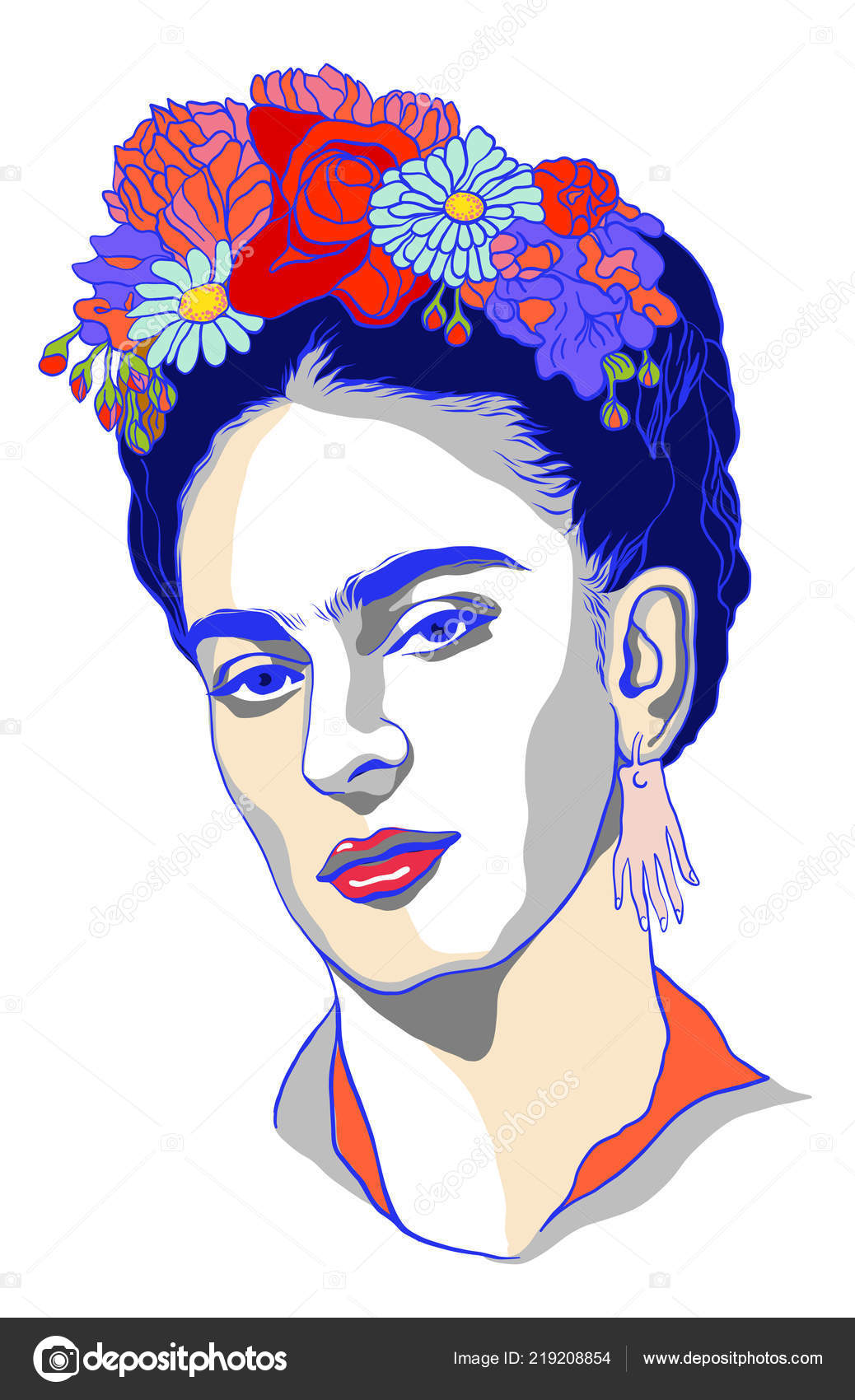 dibujo de frida khalo