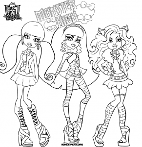 dibujo para colorear monster high