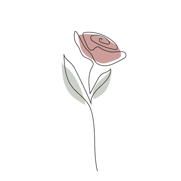 dibujo rosa minimalista