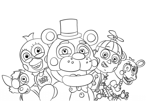 dibujos de fnaf para colorear e imprimir