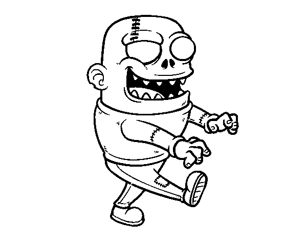 dibujos de zombie para colorear