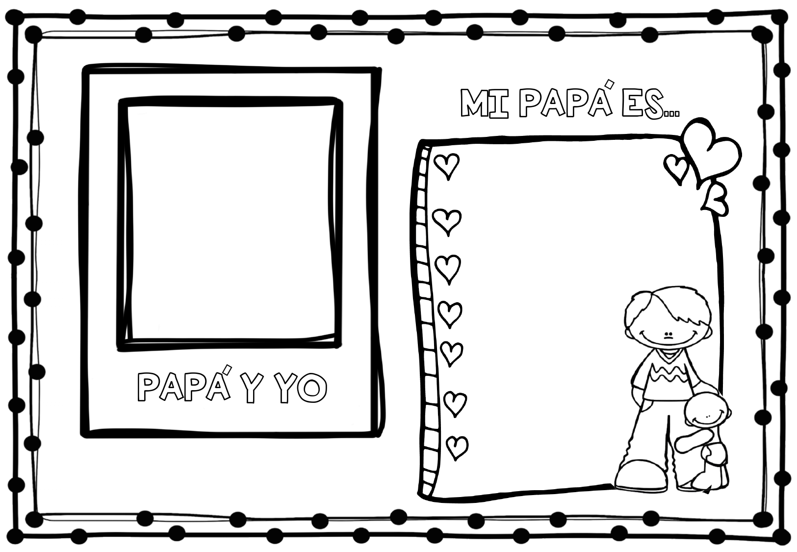 dibujos dia del padre para colorear e imprimir