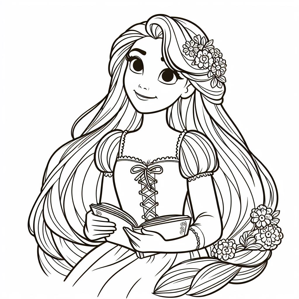 dibujos para colorear rapunzel