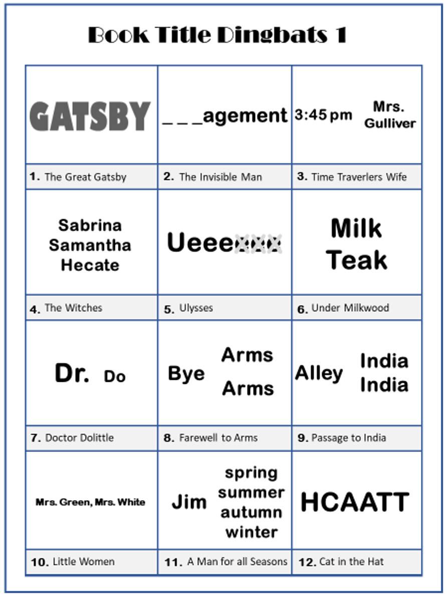 dingbats quiz answers