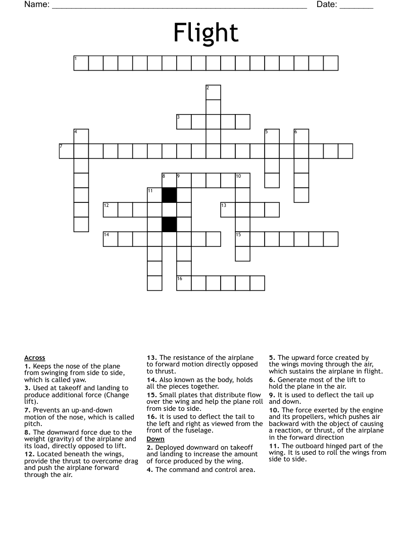 disorderly flight crossword clue