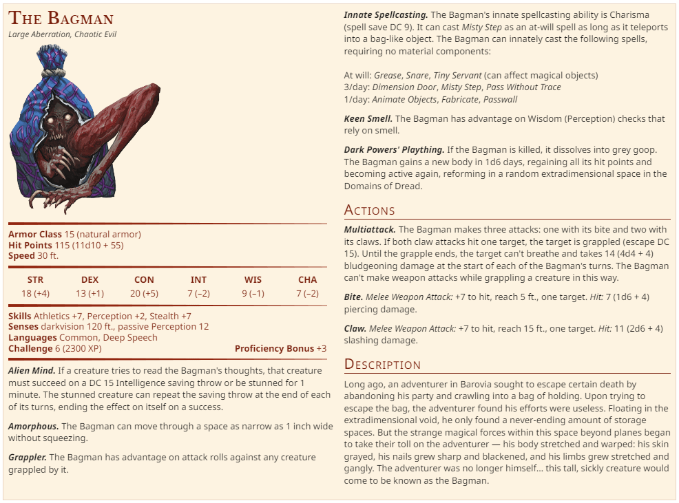 dnd bagman