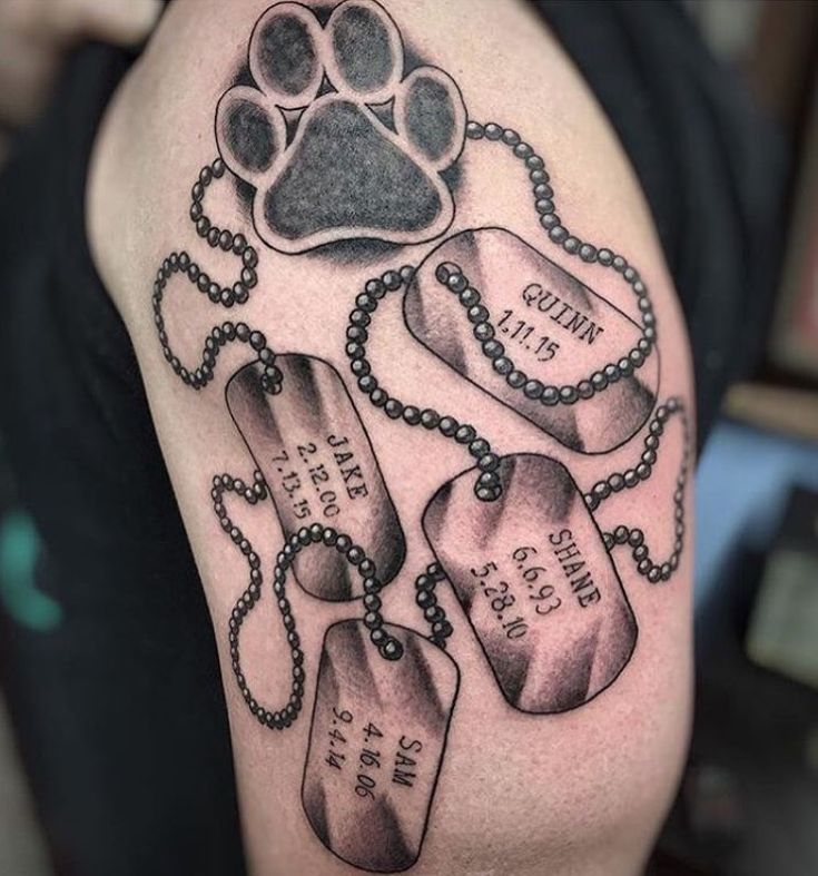 dog memorial tattoo