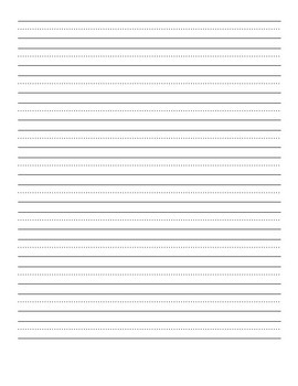 dotted line writing paper