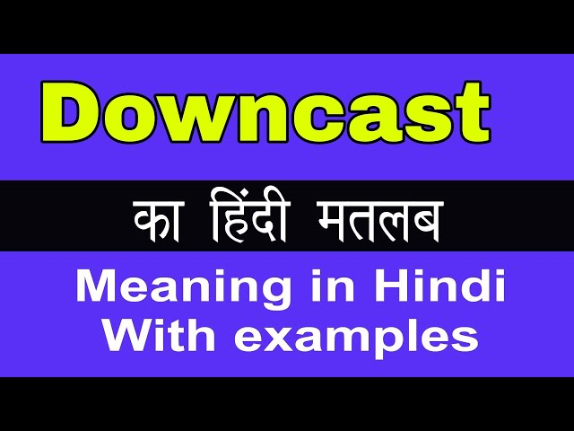 downplay meaning in hindi