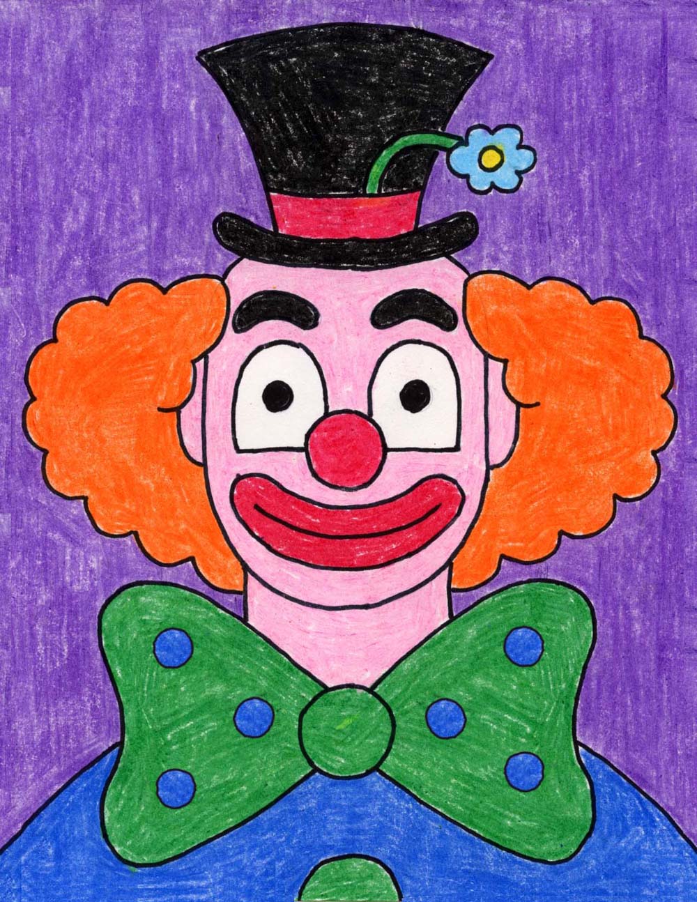 drawing of a clown