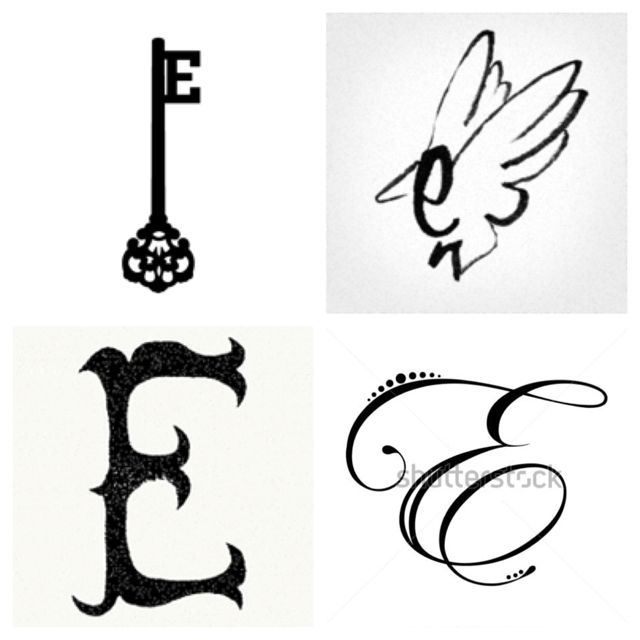 e tattoo designs