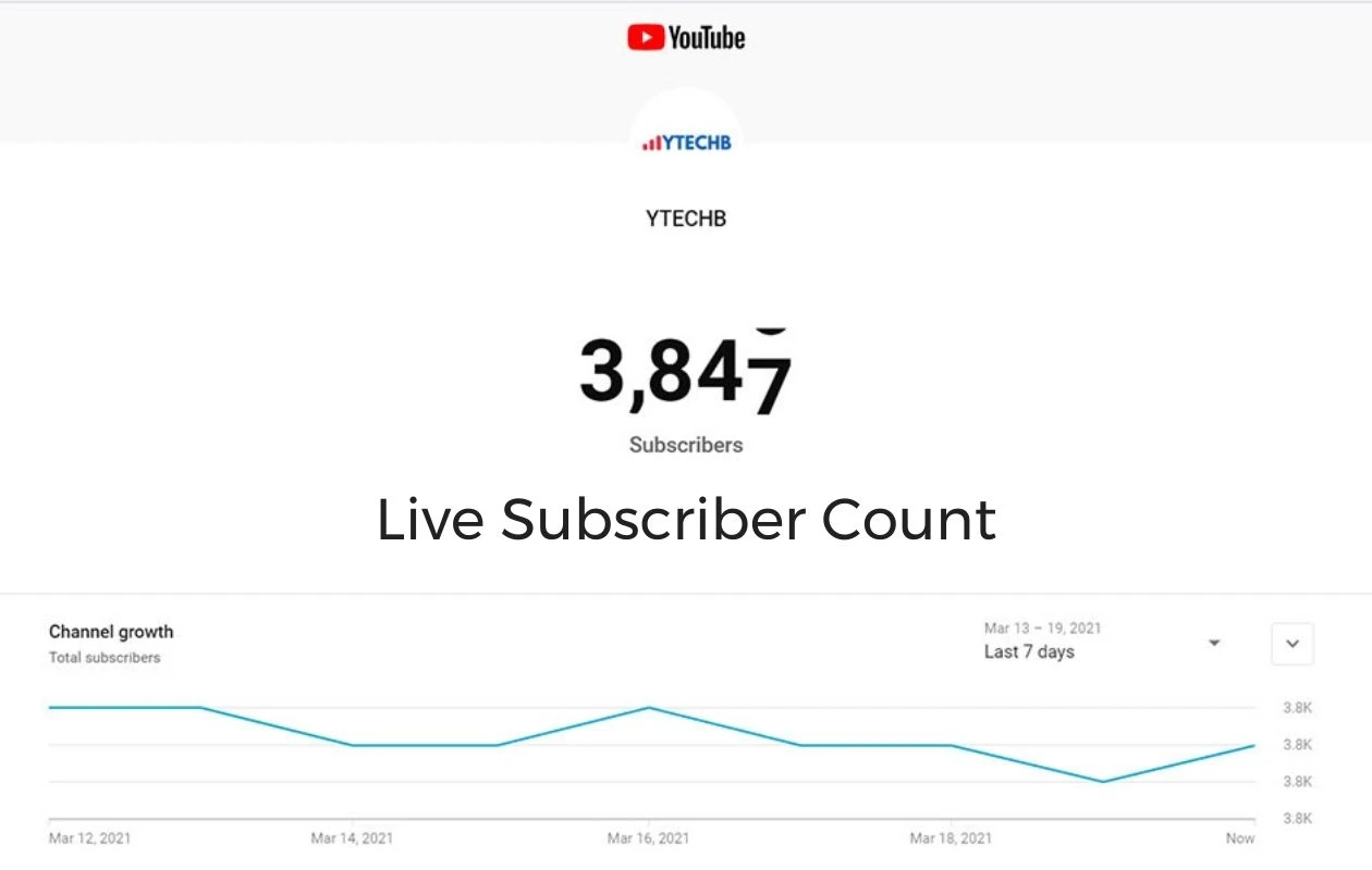 live subscriber count