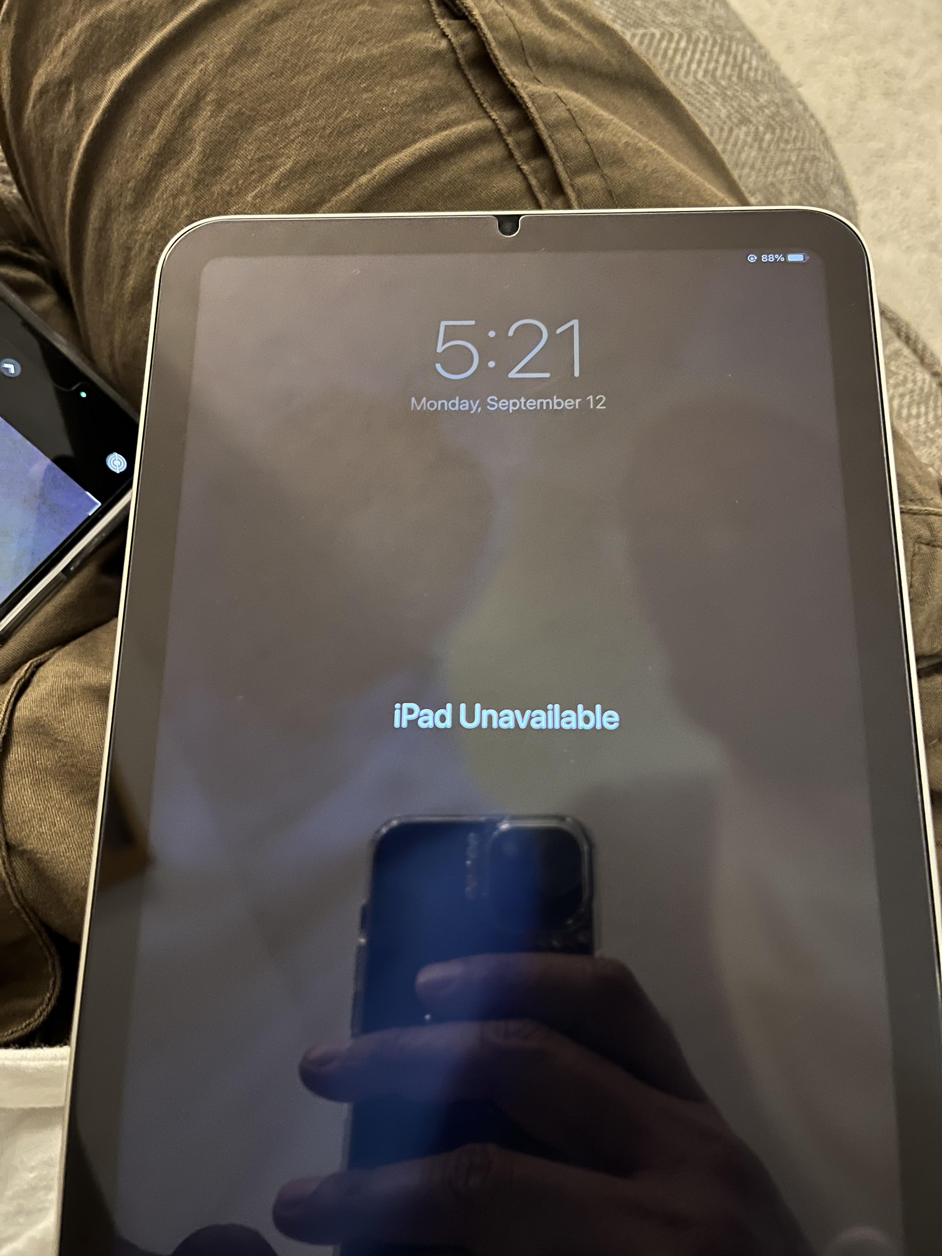 ipad says unavailable