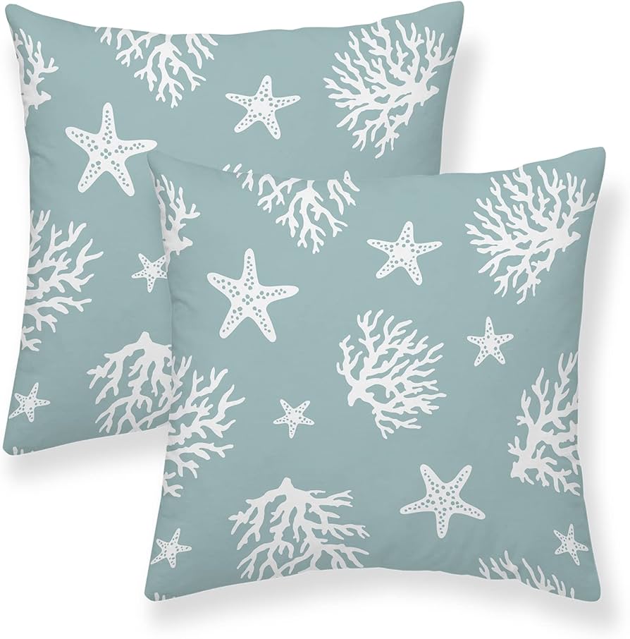 coastal pillow covers 18x18