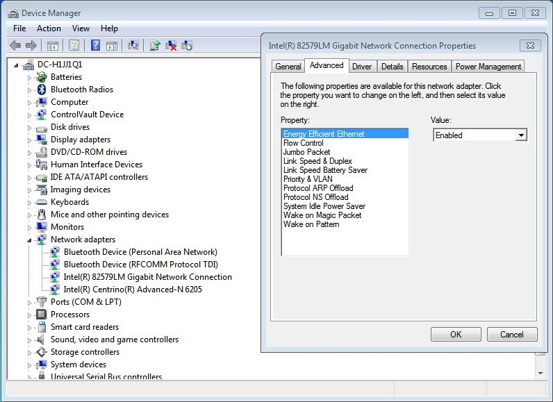 intel r 82579lm gigabit network connection driver windows 7