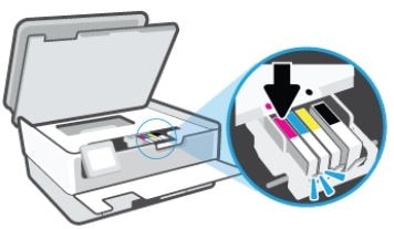 how to insert ink cartridge into hp printer