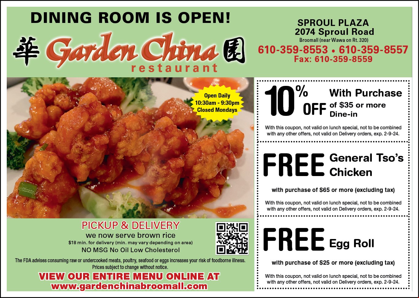 china garden broomall