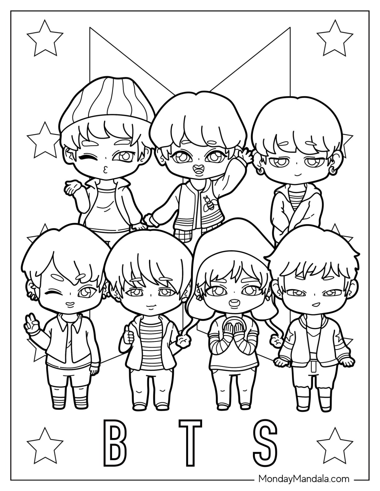 bts coloring pages