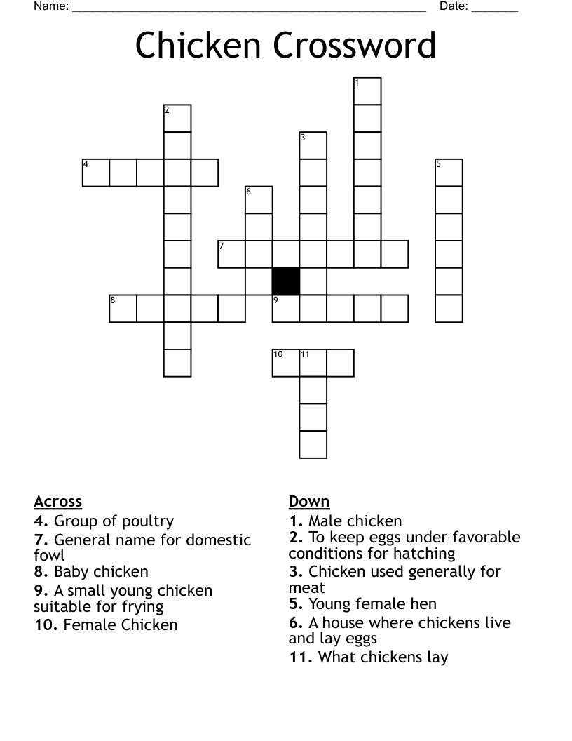 male fowl crossword clue
