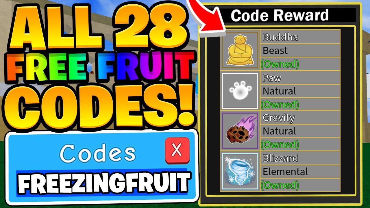 codes for blox fruit