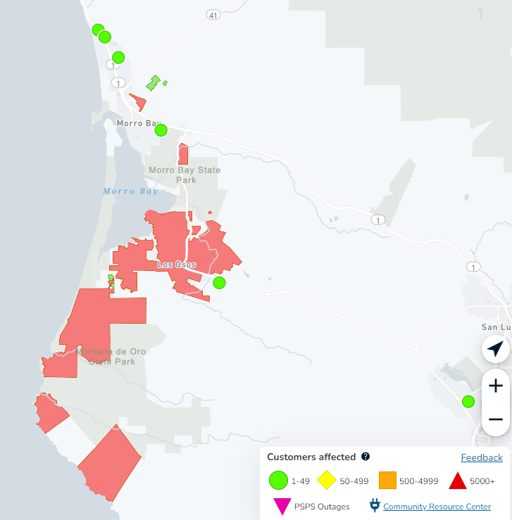 power outage san luis obispo