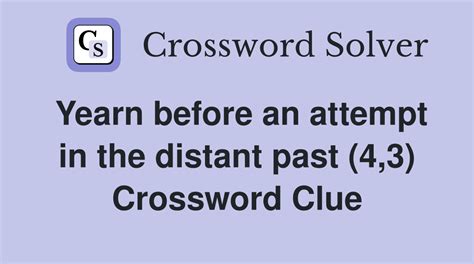 longing for the past crossword clue