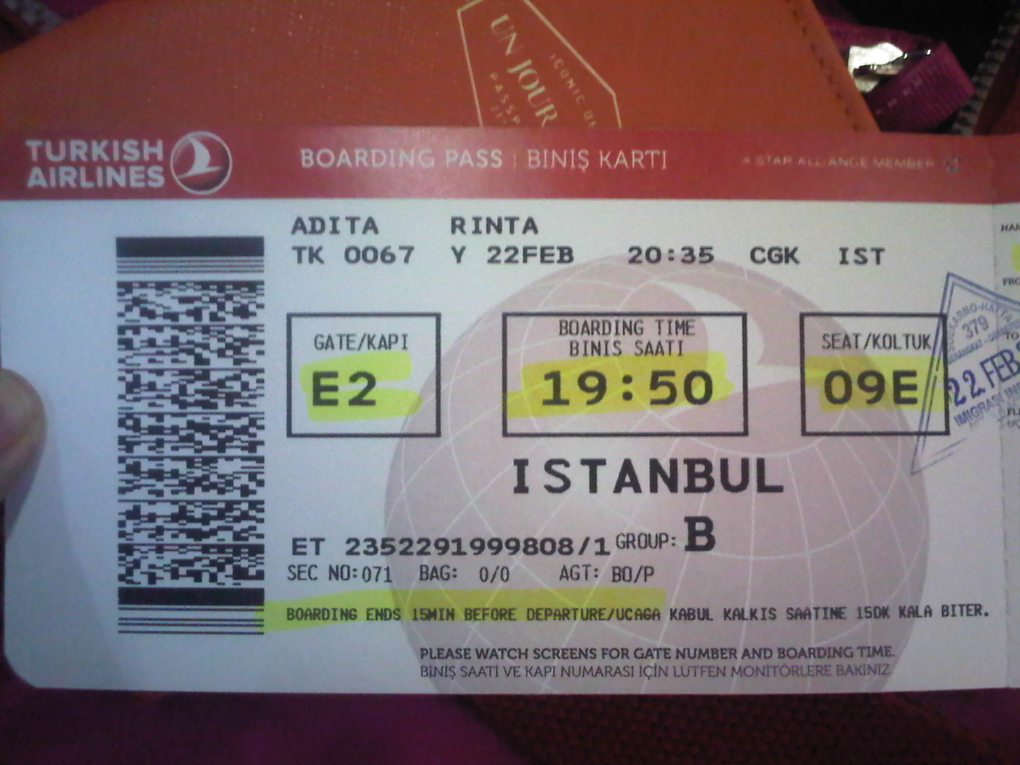 tiket istanbul jakarta