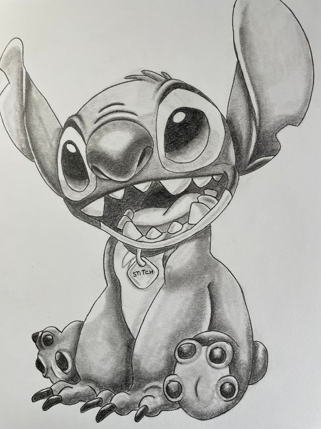 stitch dibujo a lapiz