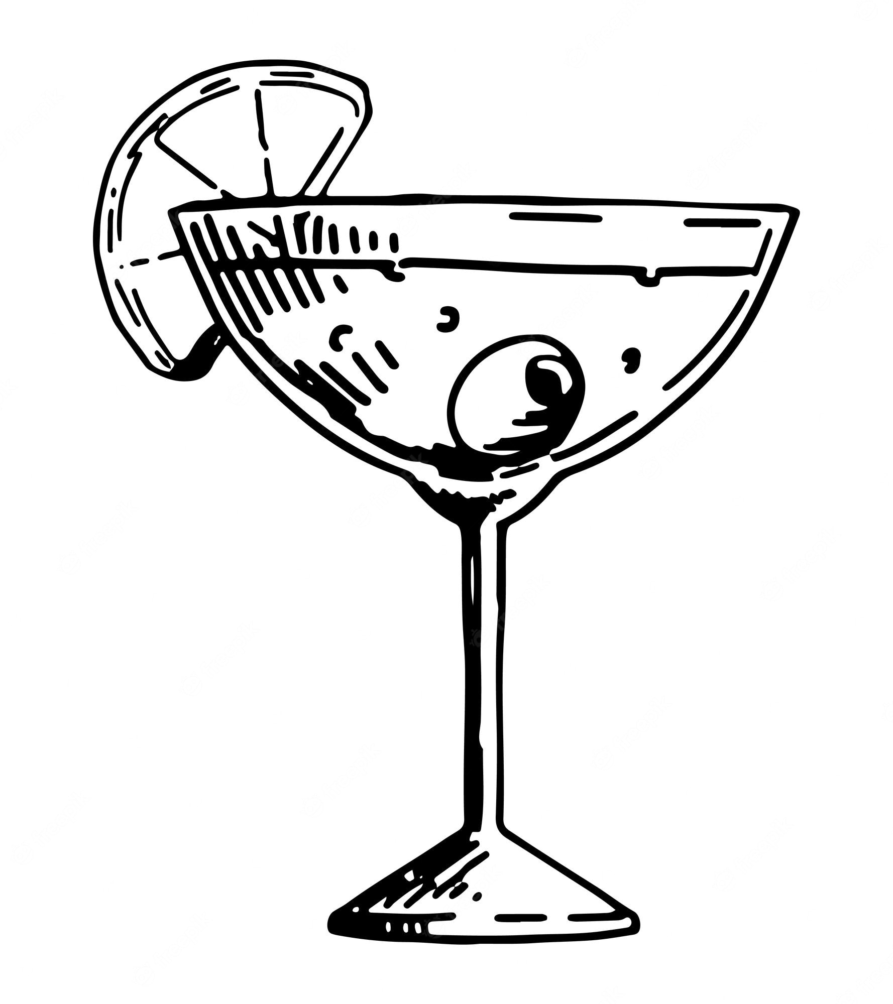 martini glasses clipart