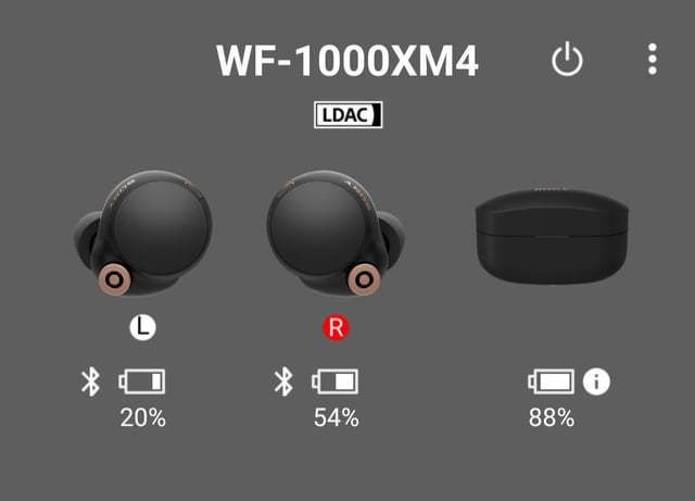 sony wf-1000xm4 not holding charge