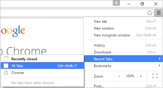 how to recover tabs