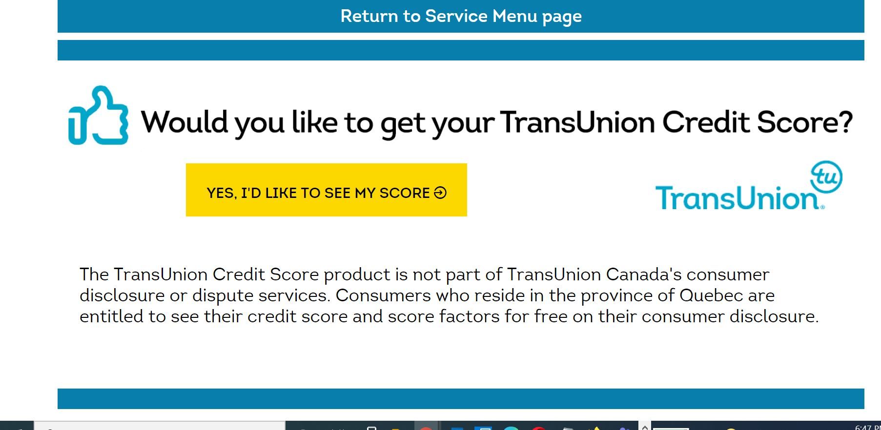 ocs transunion ca free