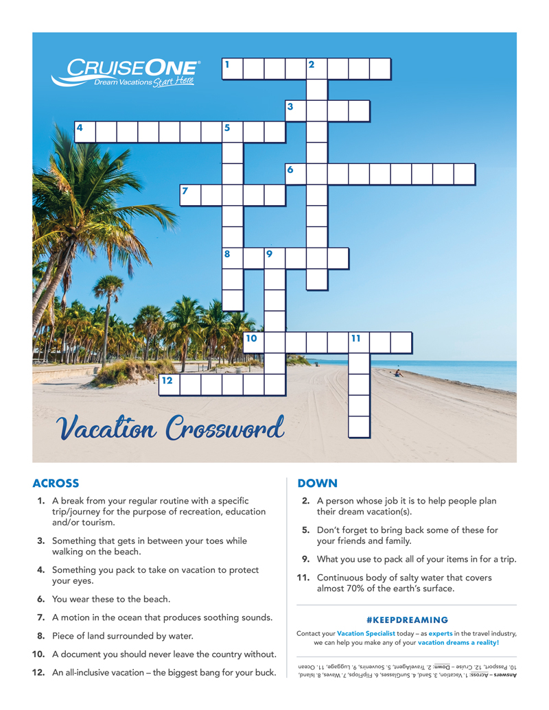 vacation spot crossword