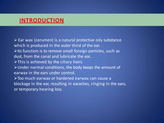 ear irrigation ppt