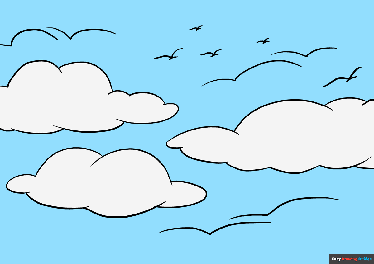 easy sky drawing