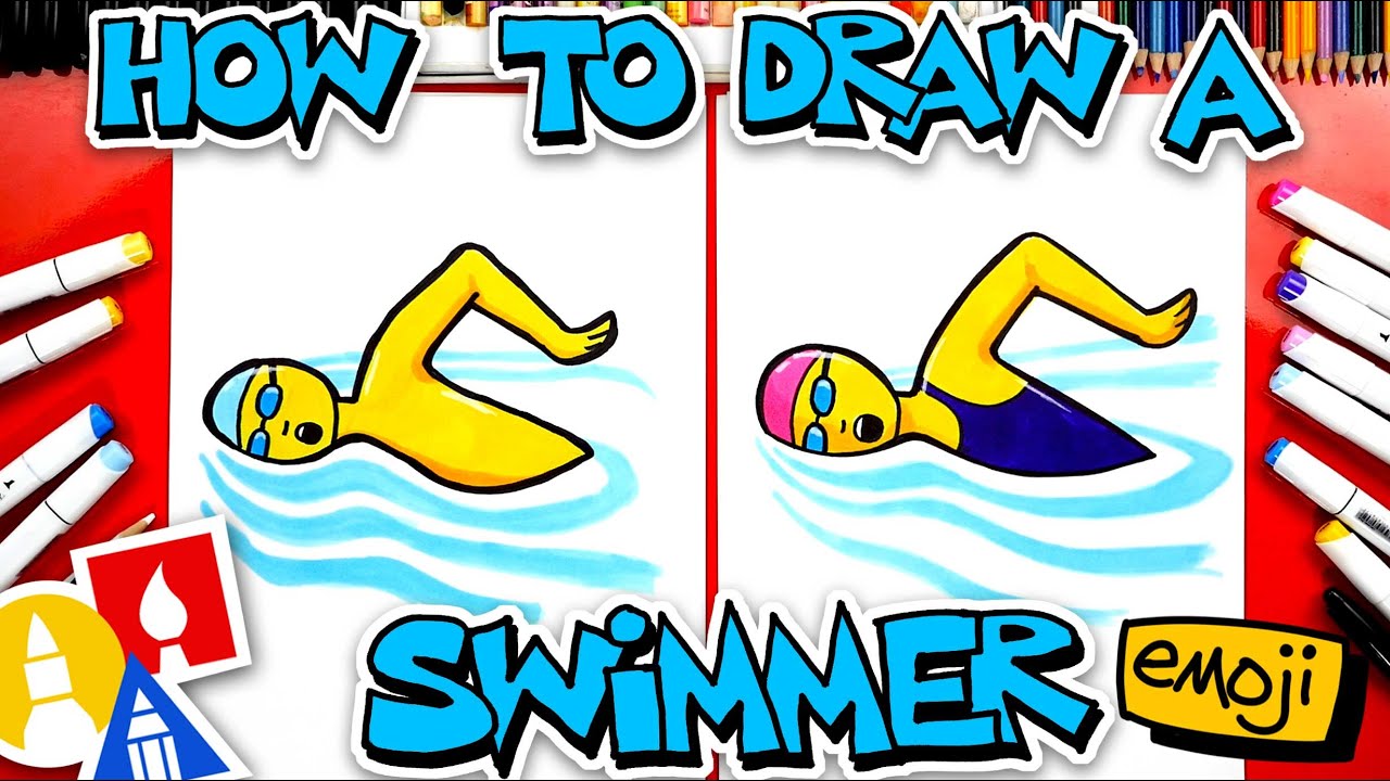 easy swimming drawing