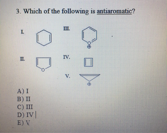 which of the following is antiaromatic