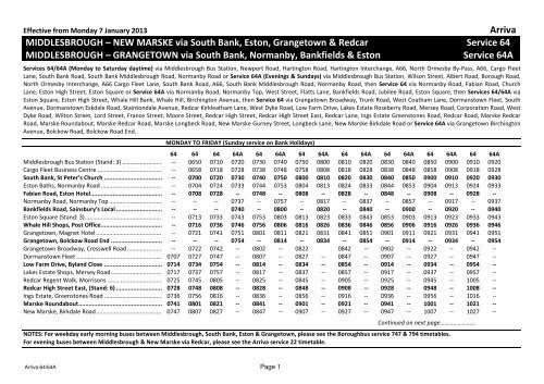 28 bus timetable middlesbrough