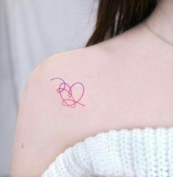 corazon de bts tatuaje