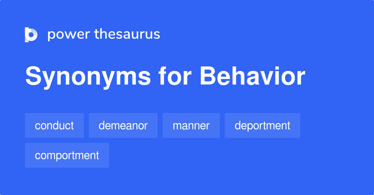 behavior thesaurus