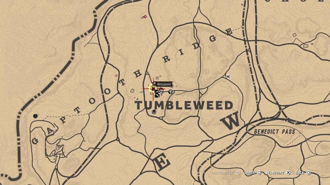 rdr2 map tumbleweed
