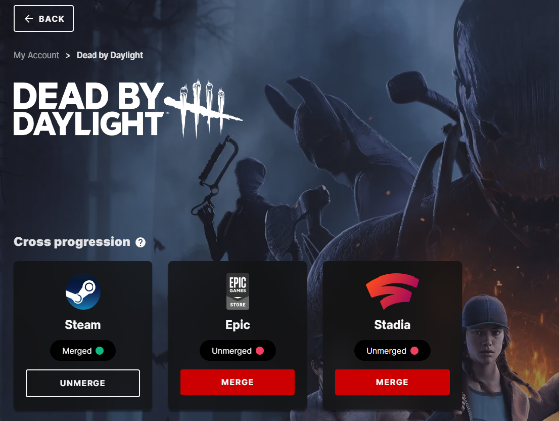 dead by daylight cross progression