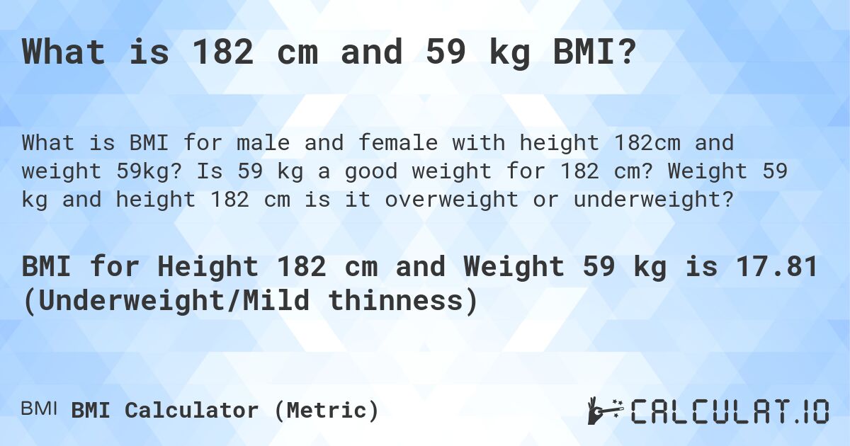 normal weight for 182cm male