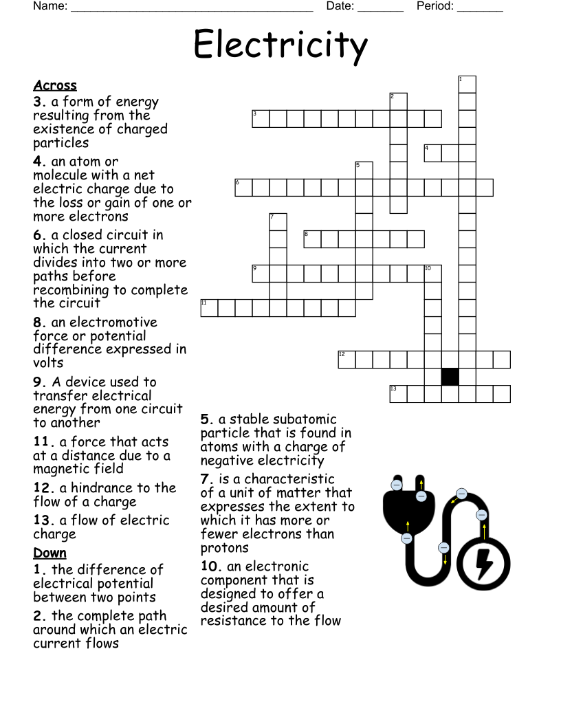 electrical units crossword clue