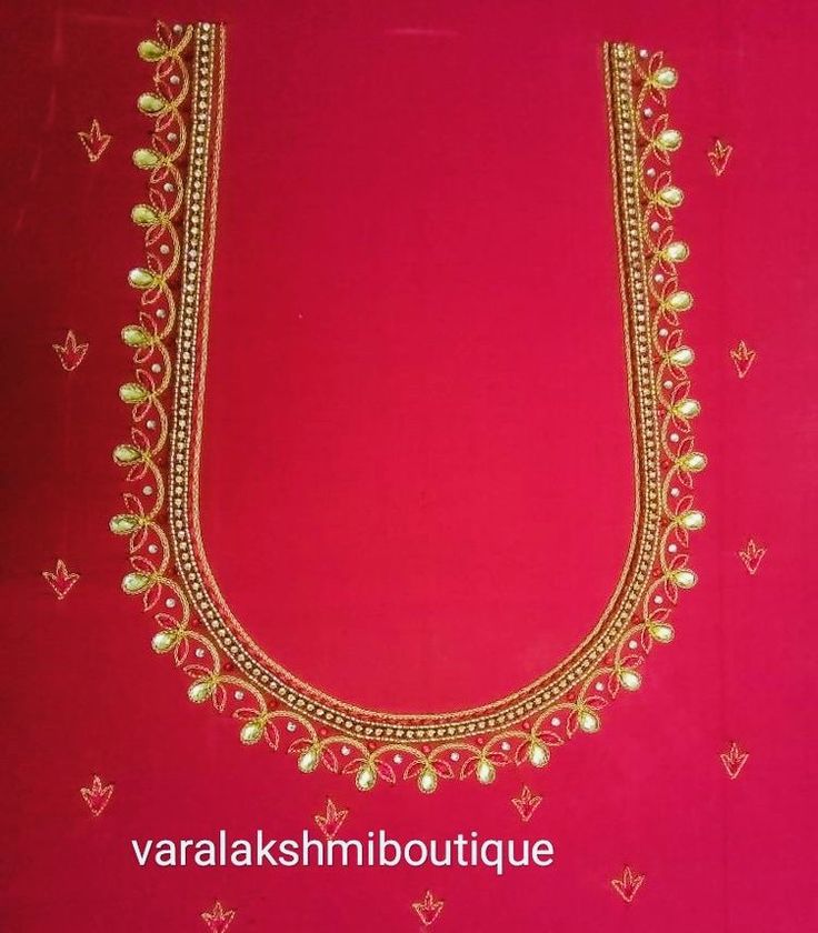 embroidery designs for blouse necklines