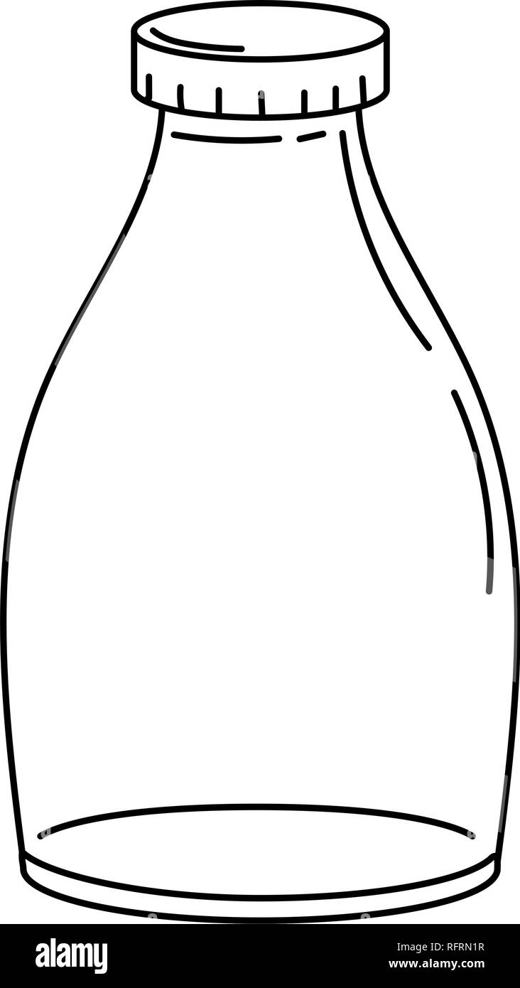 empty bottle clipart black and white