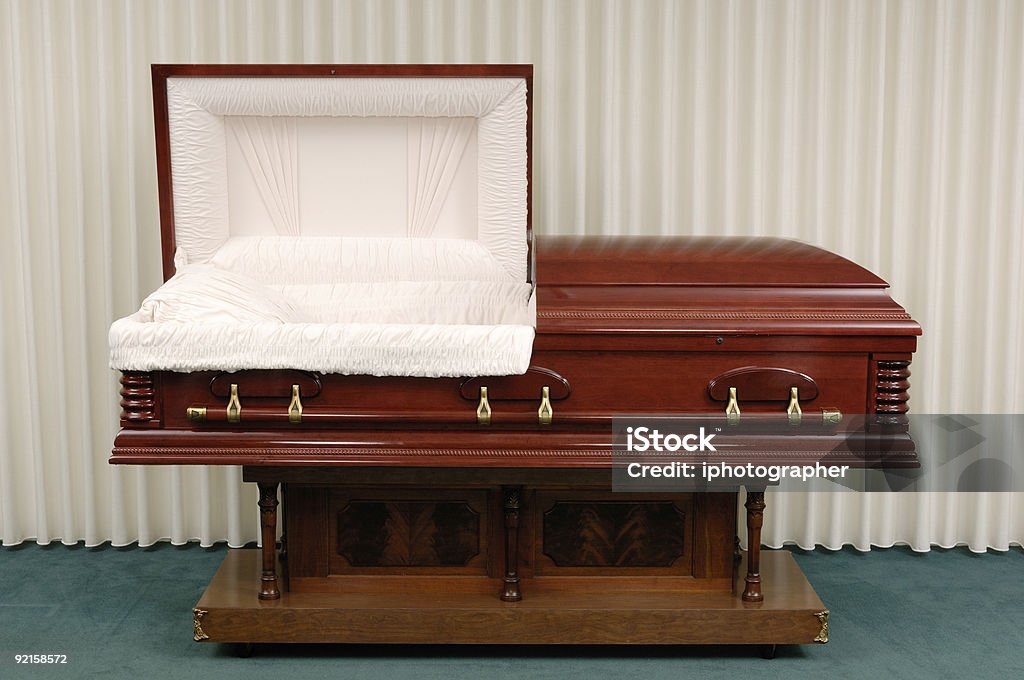 empty open casket