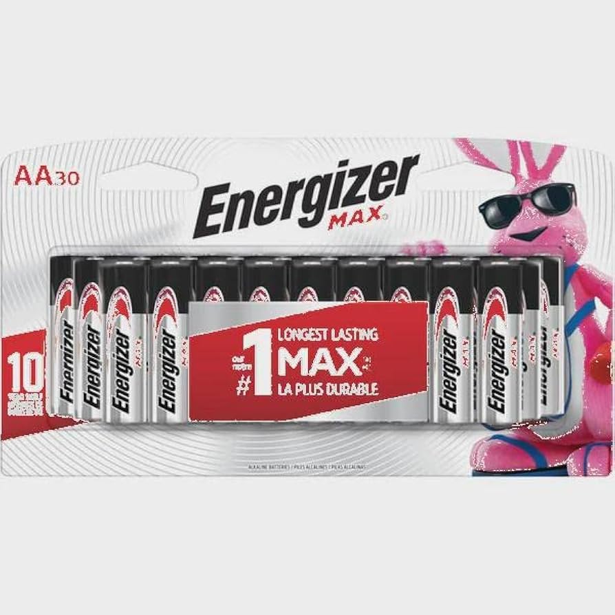 energizer aa batteries max alkaline 30 pack