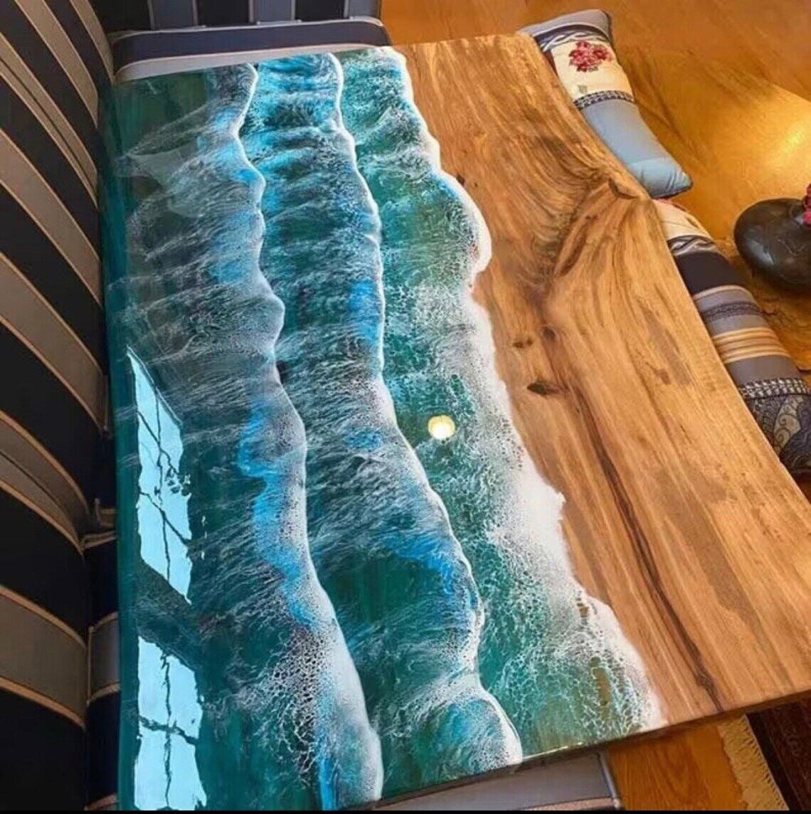 epoxy resin ocean table